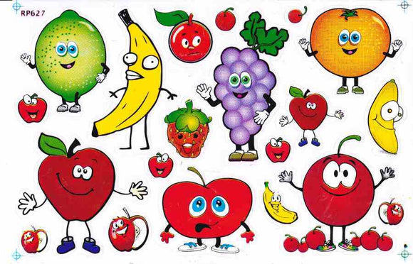 Fruit Lemon Papaya Banana Apple Sticker for Children Crafts Kindergarten Birthday 1 sheet 461