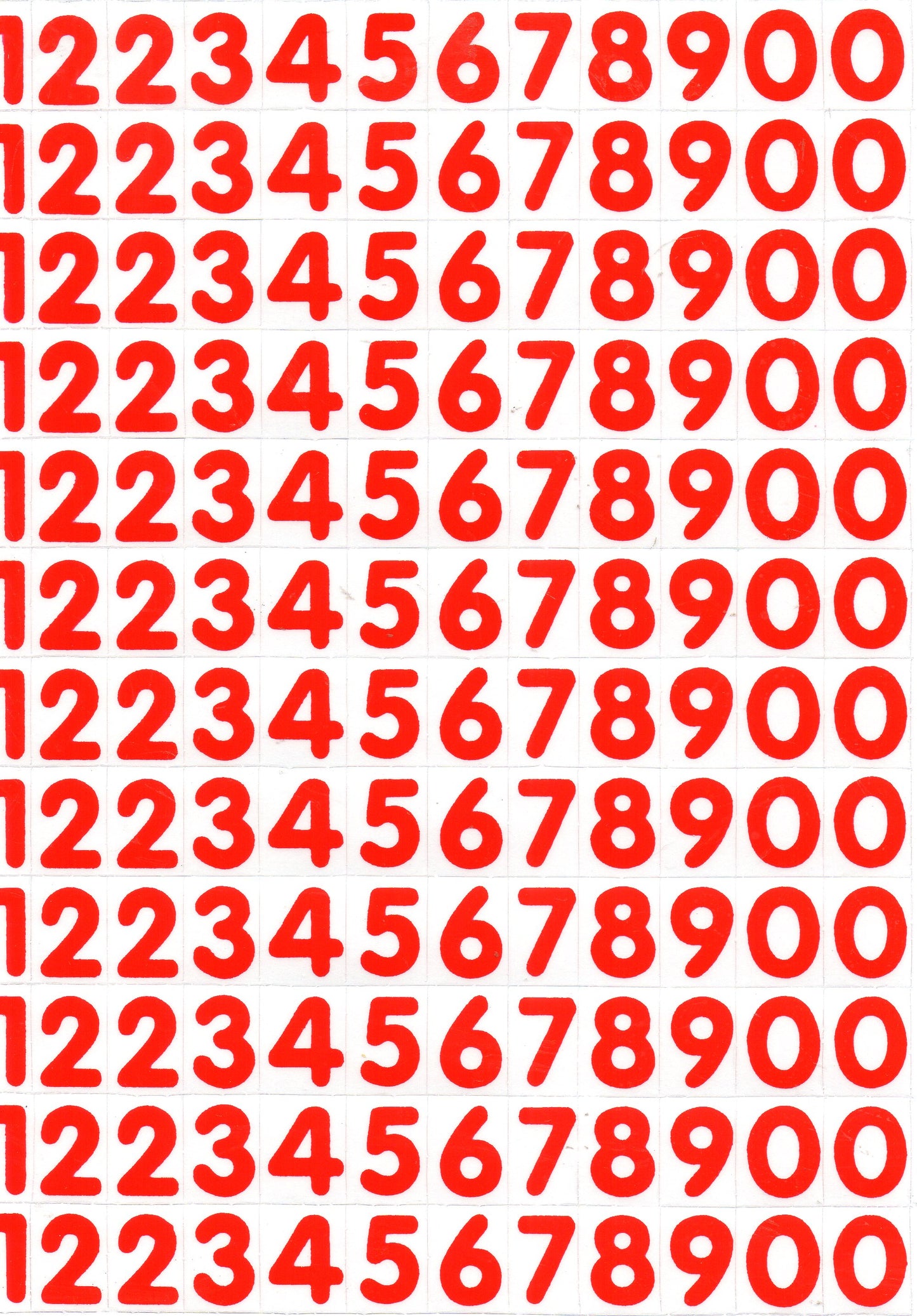 Zahlen Nummern 123 rot 18 mm hoch Aufkleber Sticker für Büro Ordner Kinder Basteln Kindergarten Geburtstag 1 Bogen 462