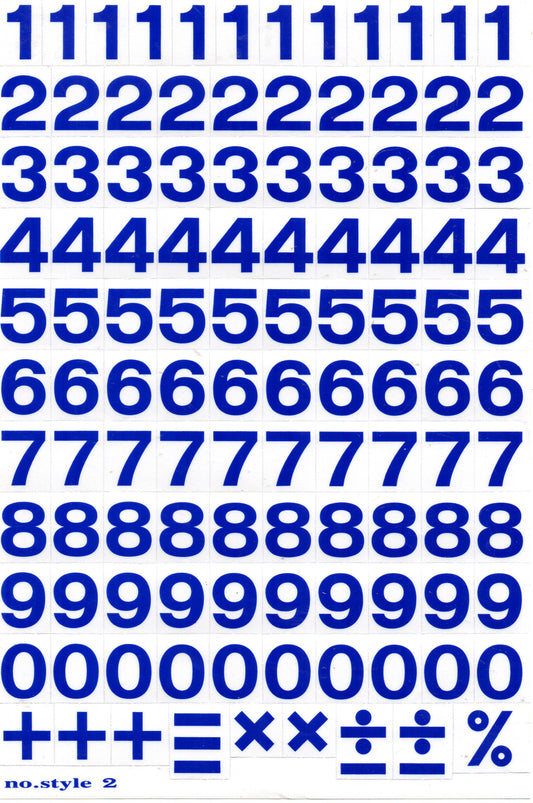 Zahlen Nummern 123 blau 18 mm hoch Aufkleber Sticker für Büro Ordner Kinder Basteln Kindergarten Geburtstag 1 Bogen 464
