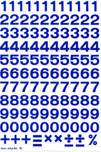 Zahlen Nummern 123 blau 18 mm hoch Aufkleber Sticker für Büro Ordner Kinder Basteln Kindergarten Geburtstag 1 Bogen 464