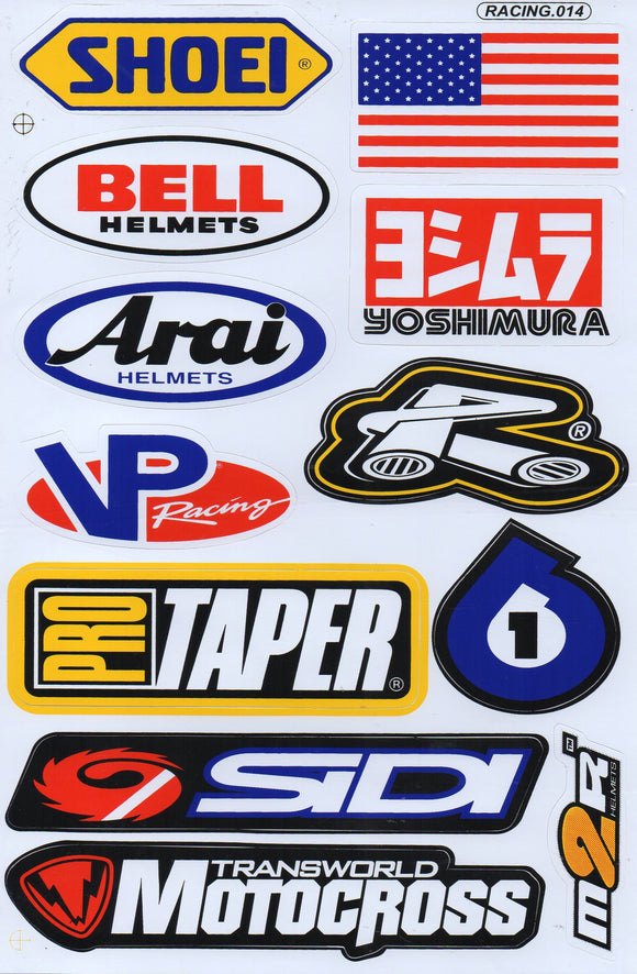 Sponsor Sponsoren Logo Aufkleber Sticker Motorrad Roller Skateboard Auto Tuning Modellbau selbstklebend 468