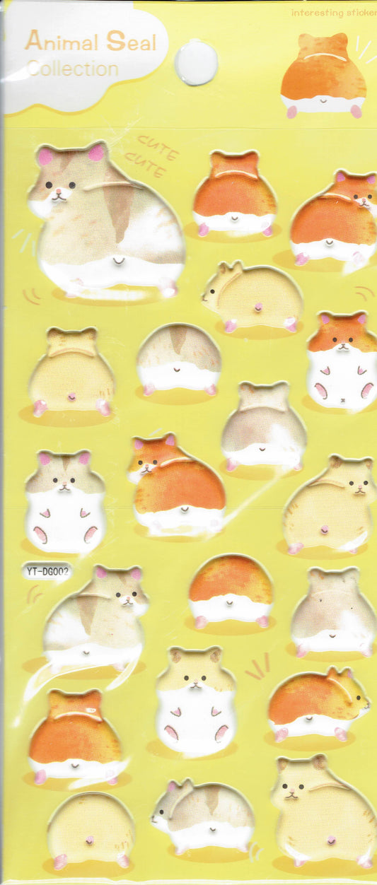 3D dicke fette Katze Kater Aufkleber Sticker für Kinder Basteln Kindergarten Geburtstag 1 Bogen 484