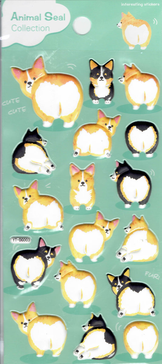 3D dicker fetter Hund Aufkleber Sticker für Kinder Basteln Kindergarten Geburtstag 1 Bogen 485