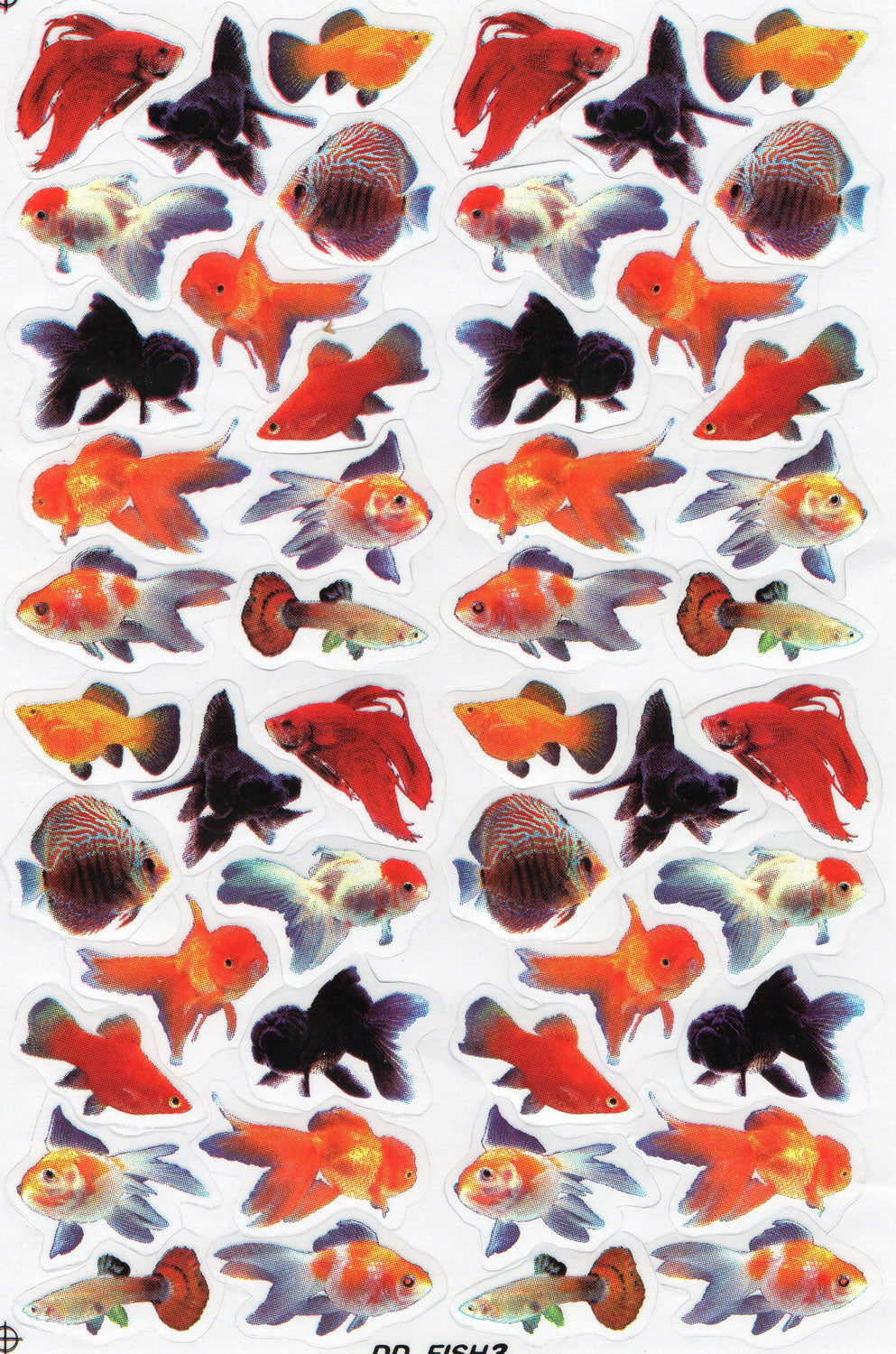 Fish sea aquarium fish animals stickers for children crafts kindergarten birthday 1 sheet 485