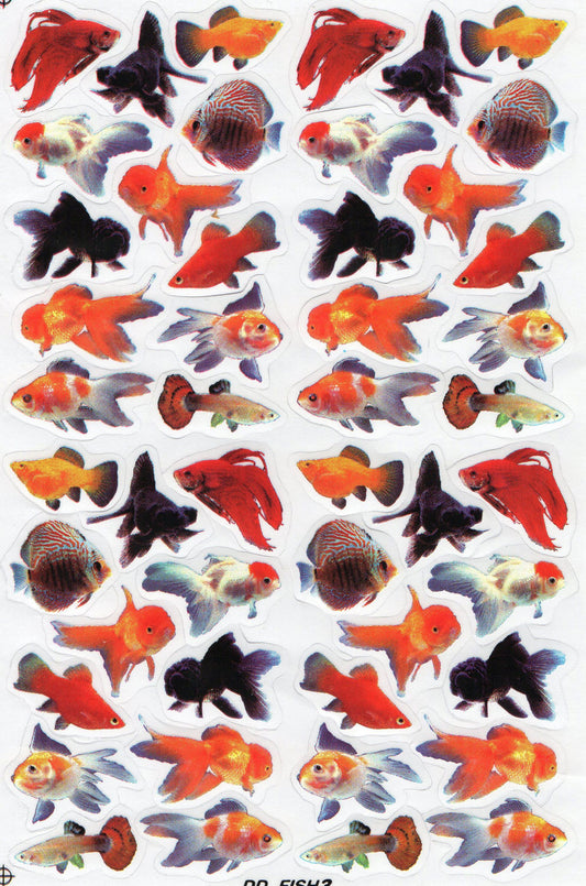Fish sea aquarium fish animals stickers for children crafts kindergarten birthday 1 sheet 485