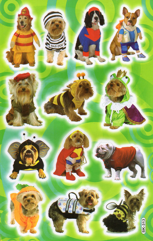 Dog dogs male puppy animals stickers for children crafts kindergarten birthday 1 sheet 499