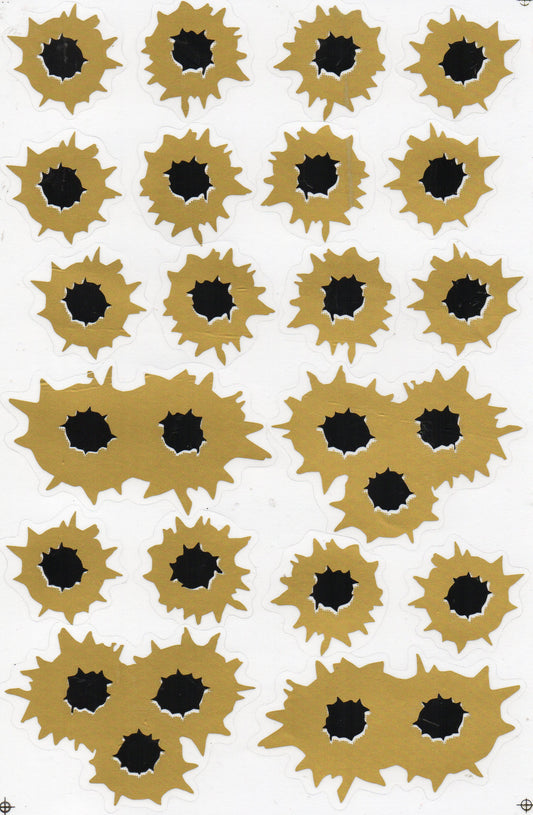 Bullet holes gold sticker motorcycle scooter skateboard car tuning self-adhesive 515