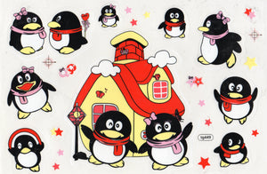 Pinguin Pigunine Tiere Aufkleber Sticker für Kinder Basteln Kindergarten Geburtstag 1 Bogen 529