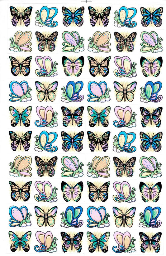Papillons Insectes Animaux Autocollants pour Enfants Artisanat Maternelle Anniversaire 1 feuille 532