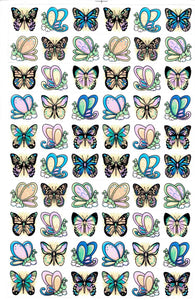 Butterflies Insects Animals Stickers for Children Crafts Kindergarten Birthday 1 sheet 532