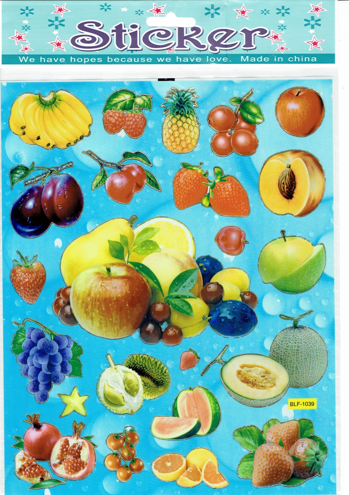 Fruits fruits autocollants autocollants pour enfants artisanat maternelle anniversaire 1 feuille 532