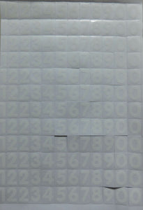 Zahlen Nummern 123 weiss 17 mm hoch Aufkleber Sticker für Büro Ordner Kinder Basteln Kindergarten Geburtstag 1 Bogen 557