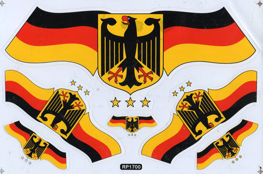 Flag: Germany federal eagle sticker motorcycle scooter skateboard car tuning self-adhesive 559