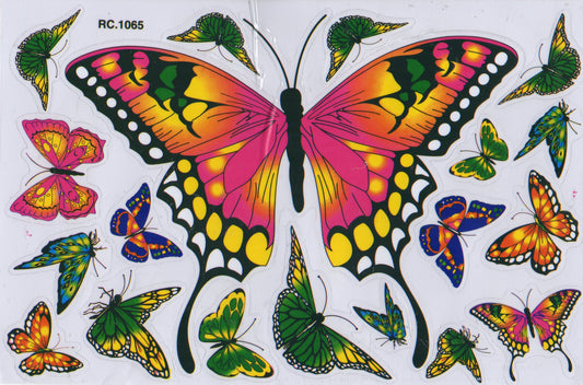 Schmetterlinge Insekten Tiere Aufkleber Sticker für Kinder Basteln Kindergarten Geburtstag 1 Bogen 563