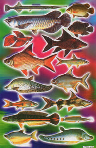 Fische Meer Aquarium Fisch Tiere Aufkleber Sticker für Kinder Basteln Kindergarten Geburtstag 1 Bogen 063
