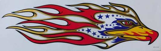 Adler Falke Grosse Flammen Feuer Sticker Aufkleber Folie 1 Blatt 530 mm x 170 mm wetterfest Motorrad Roller Skateboard Auto Tuning selbstklebend