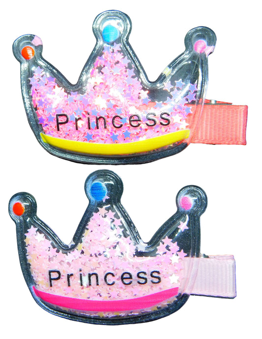 Crown confetti - about 60 mm long - hair clip for children 2 pieces 1 pair hair clip hair clip hair clip hair accessories girls teens teen styling hairdressing 