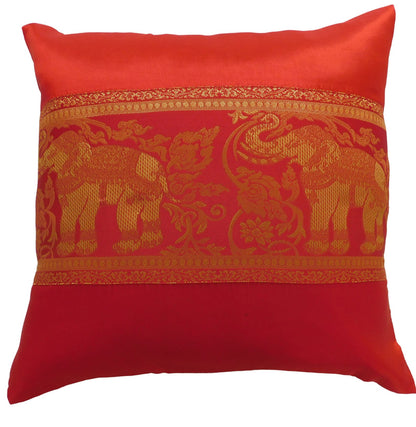 Housse de coussin motif éléphant uni 40x40cm/15.5x15.5in différentes couleurs canapé-lit en soie thaïlandaise chaise de jardin