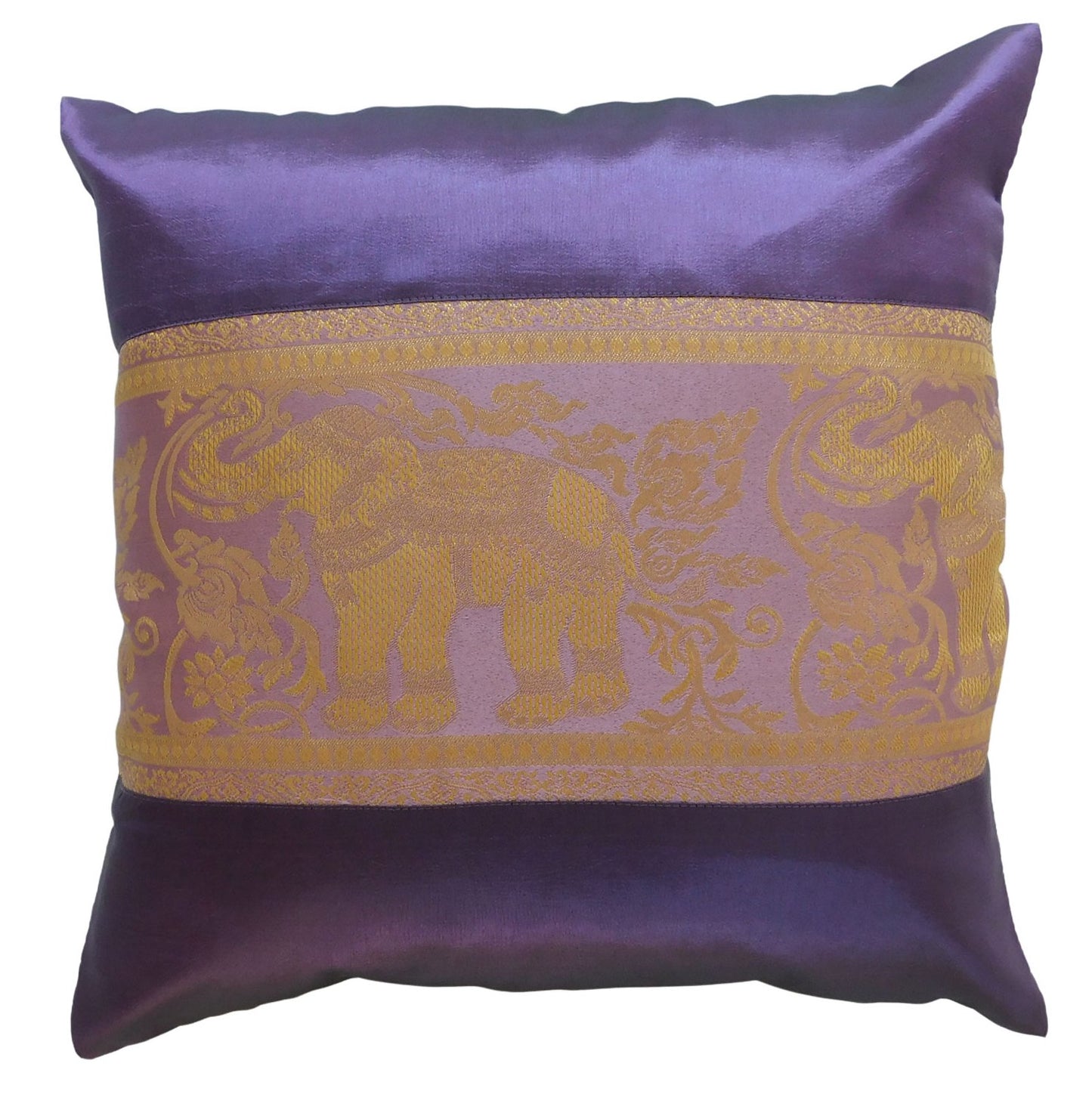 Kissen Kissenbezug Motiv Elefant einfarbig 40x40cm/15.5x15.5in verschiedene Farben Thai Seide Sofa Bett Gartenstuhl