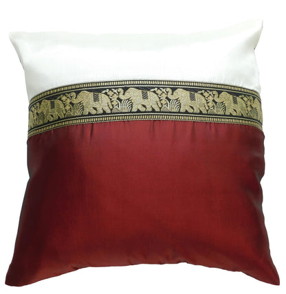 Kissen Kissenbezug Motiv Elefant zweifarbig 40x40cm/15.5x15.5in verschiedene Farben Thai Seide Sofa Bett Gartenstuhl
