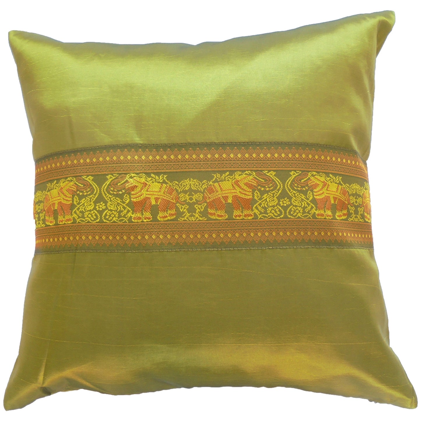 Pillow cushion cover motif elephants colorful different colors 40x40cm Thai silk sofa bed garden chair