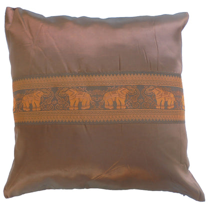 Oreiller housse de coussin motif éléphants colorés différentes couleurs 40x40cm Thai soie canapé-lit chaise de jardin