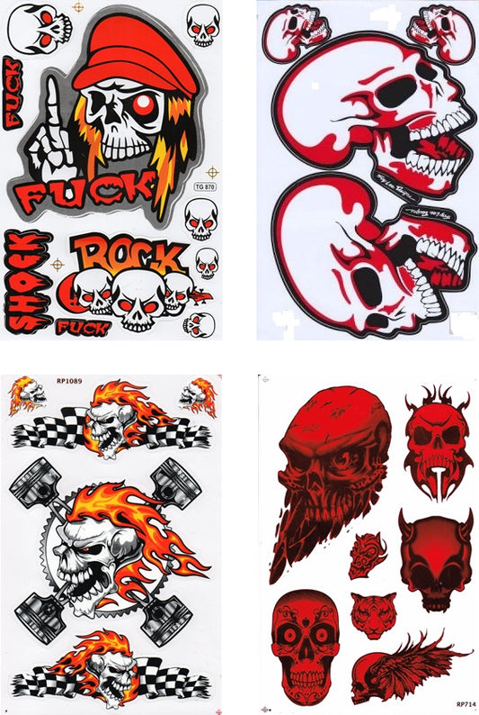 SPAR PACK OF 10 flames fire orange sticker motorcycle moped scooter skateboard car tuning model building self-adhesive 040