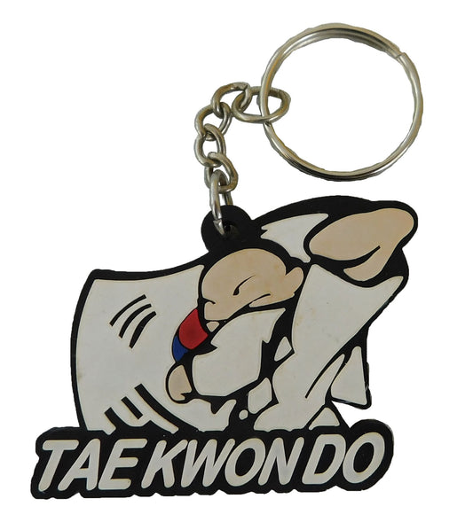 Taekwondo Sport Karaté Arts Martiaux Porte-clés en caoutchouc