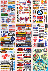 SPARSET 9 BOGEN Sponsor Sponsoren Logo Aufkleber Motorrad Fahrrad Skateboard Auto Tuning selbstklebend S06