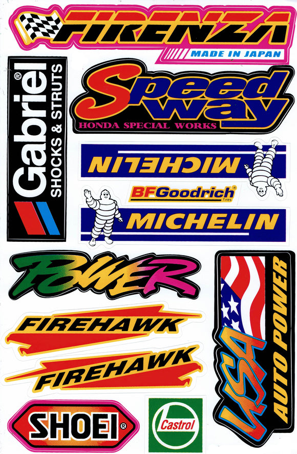 Sponsor Sponsoren Logo Aufkleber Motorrad Fahrrad Skateboard Auto Tuning selbstklebend 013