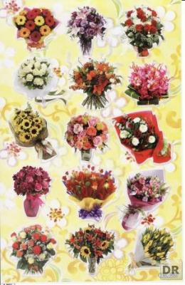 Orchideen Hibiskus Blumen Pflanzen Aufkleber Sticker für Kinder Basteln Kindergarten Geburtstag 1 Bogen 018
