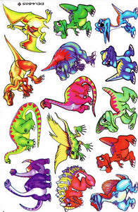 Dino Dinosaurier Jurassic T-Rex Raptor Tiere Aufkleber Sticker für Kinder Basteln Kindergarten Geburtstag 1 Bogen 021