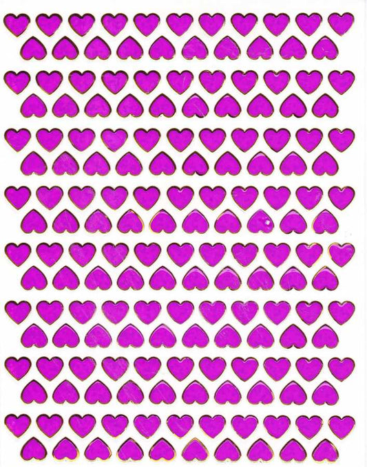 Herz Herzen rosa Liebe Aufkleber Sticker metallic Glitzer Effekt für Kinder Basteln Kindergarten 1 Bogen 021