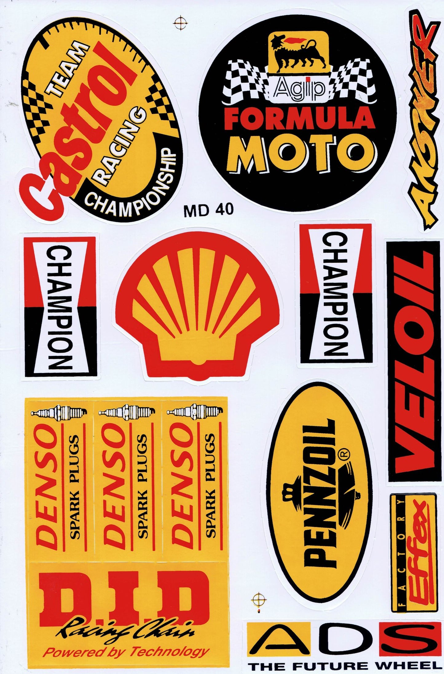 Sponsor sponsors logo autocollant moto vélo skateboard voiture tuning auto-adhésif 023