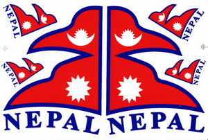 Flagge: Nepal Aufkleber Sticker Motorrad Roller Skateboard Auto Tuning selbstklebend 024