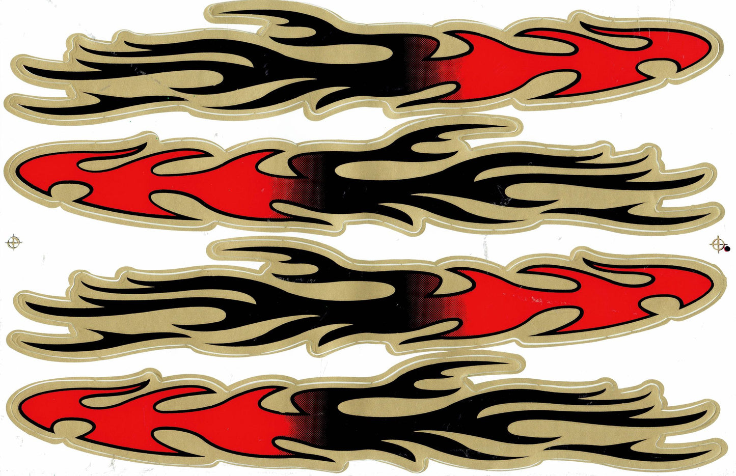 Flames fire black red sticker motorcycle scooter skateboard car tuning model building self-adhesive 047