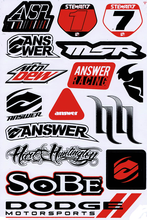 Sponsor Sponsoren Logo Aufkleber Motorrad Fahrrad Skateboard Auto Tuning selbstklebend 040