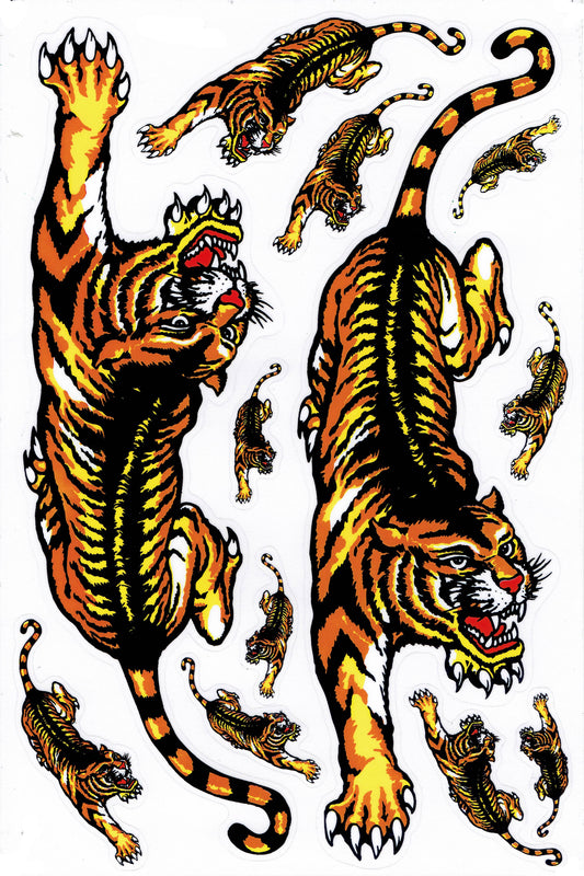 Tiger sticker motorcycle scooter skateboard car tuning model building self-adhesive 055