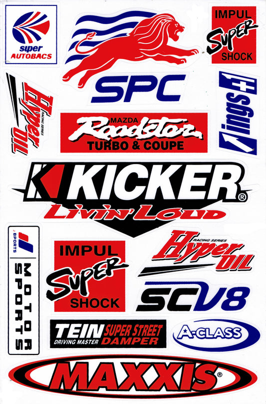 Sponsor Sponsoren Logo Aufkleber Motorrad Fahrrad Skateboard Auto Tuning selbstklebend 056
