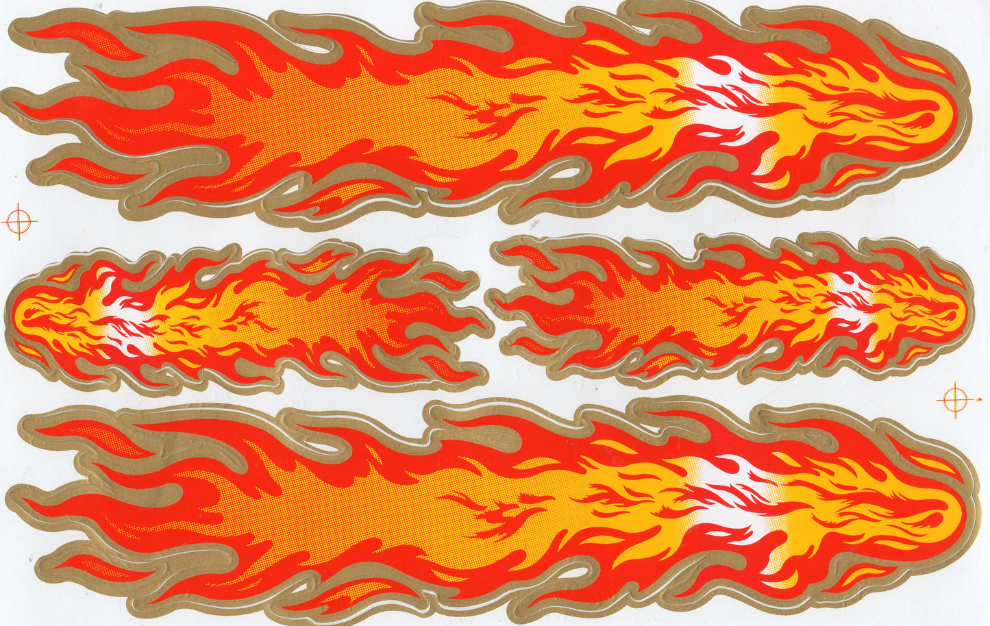 Flames fire orange sticker motorcycle scooter skateboard car tuning model making self-adhesive 057