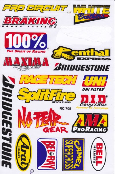 Sponsor sponsors logo autocollant moto vélo skateboard voiture tuning auto-adhésif 081