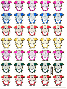 Elefant Elefanten bunt Tiere Aufkleber Sticker metallic Glitzer Effekt Kinder Basteln Kindergarten 1 Bogen 083
