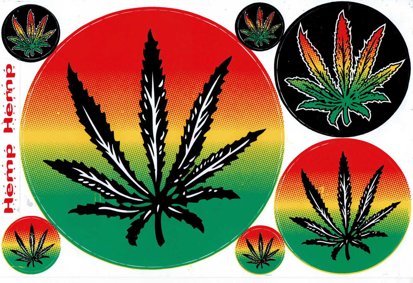 Cannabis sticker motorcycle scooter skateboard car tuning model construction self-adhesive 095