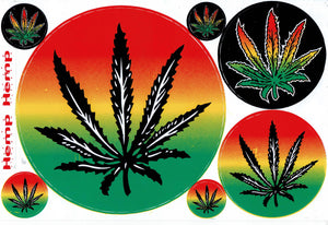 Cannabis sticker motorcycle scooter skateboard car tuning model construction self-adhesive 095