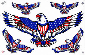 USA eagle head swing wings sticker motorcycle scooter skateboard car tuning model building self-adhesive 097