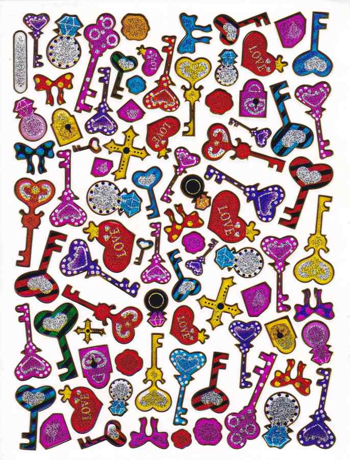 Herz Herzen bunt Liebe Aufkleber Sticker metallic Glitzer Effekt für Kinder Basteln Kindergarten Geburtstag 1 Bogen 099