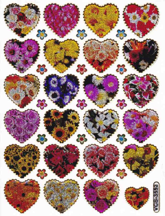 Coeur coeurs coloré amour autocollant métallique effet scintillant pour enfants artisanat maternelle anniversaire 1 feuille 110
