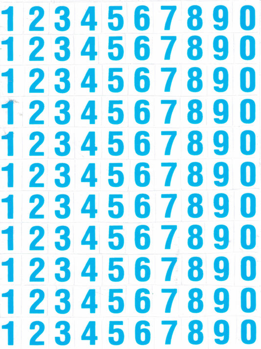 Numéros numéros bleu 123 hauteur 10 mm autocollant autocollant métallisé paillettes effet école bureau dossier enfants artisanat maternelle 1 feuille 112