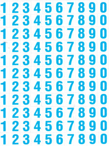 Zahlen Nummern blau 123 Höhe 10 mm Aufkleber Sticker metallic Glitzer Effekt Schule Büro Ordner Kinder Basteln Kindergarten 1 Bogen 112