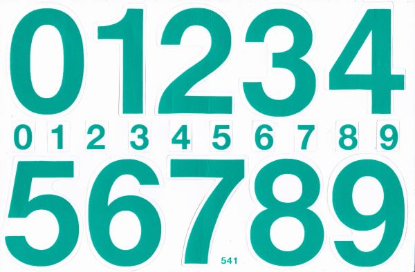 Numéros 123 vert 70 mm haut autocollant pour dossiers de bureau enfants artisanat maternelle anniversaire 1 feuille 124